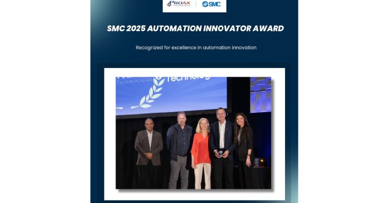 April 24, 2025 - Proax Wins SMC 2025 Automation Innovator Award